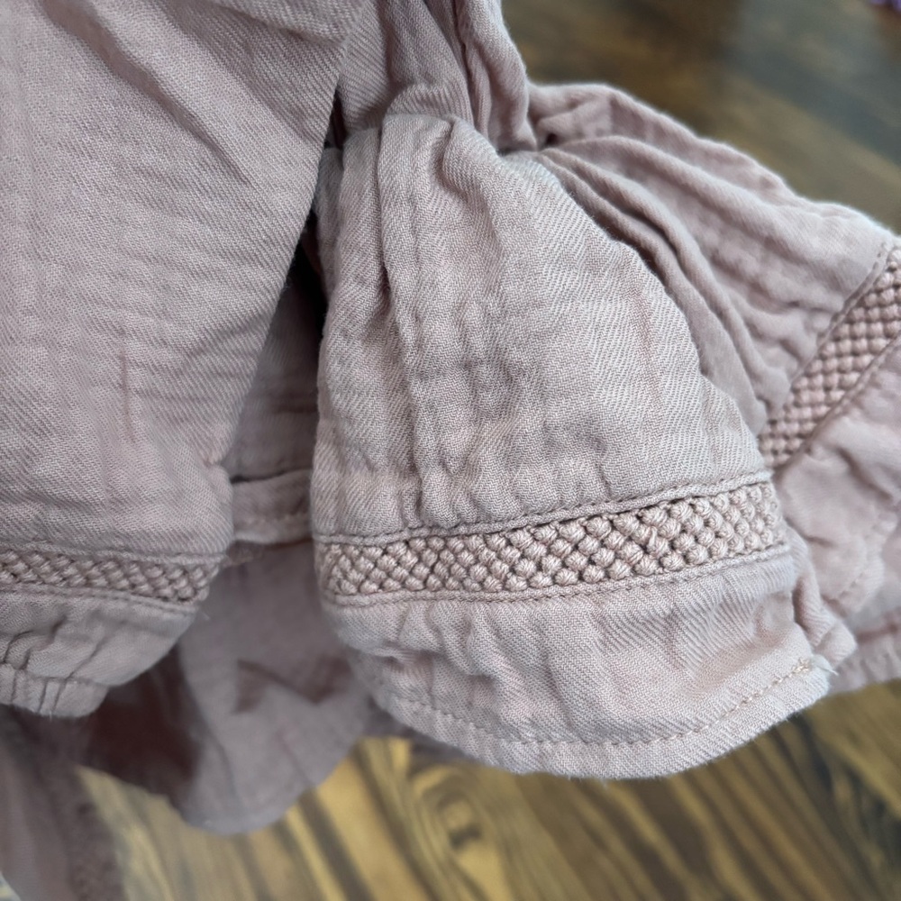 Quincy Mae Dusty Pink Rosie Ruffle Romper - Picture 4 of 4